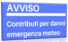 Contributi per eccezionali eventi meteorologici dell'anno 2019